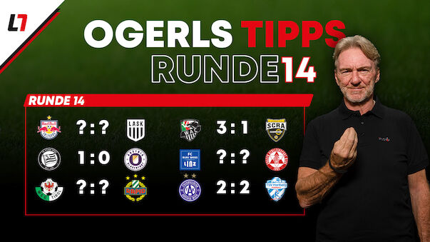 Andy Ogris tippt: Wer holt die Punkte in Runde 14?