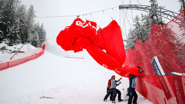 Zu starke Schneefälle: Erstes Abfahrtstraining abgesagt